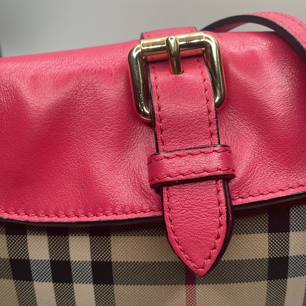Burberry Horseferry Check Small Crossbody Bag Pink/Beige - Picture 5 of 16